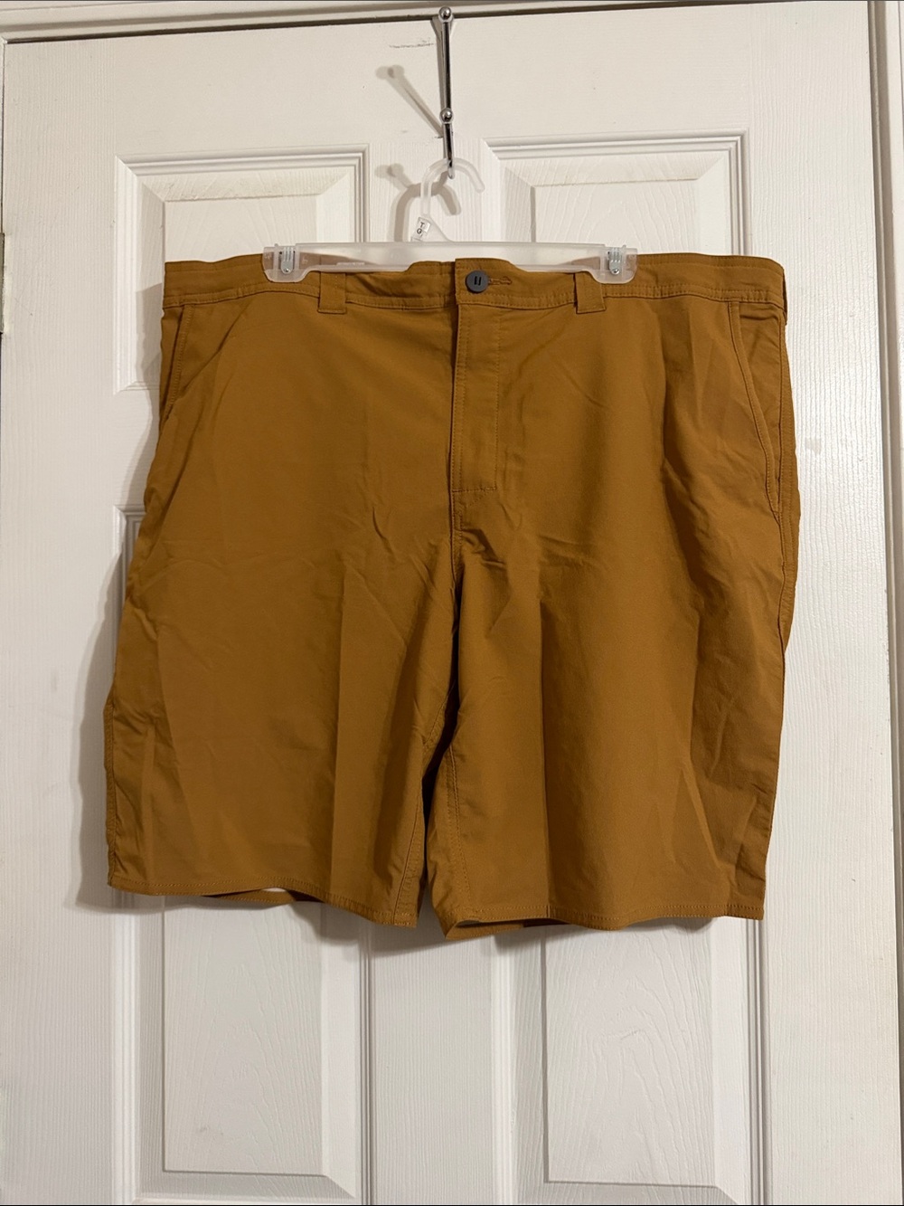 George Men's Flat Front Shorts - Mustard Brown